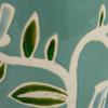 imageCreative CoOp Stoneware Mug with Botanical Design Orange and Green Set of 2