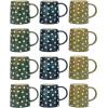 imageCreative CoOp Stoneware Mug with Dots Multicolor Set of 12