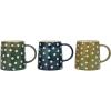 imageCreative CoOp Stoneware Mug with Dots Multicolor Set of 12