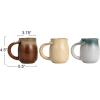 imageCreative CoOp Stoneware Mug with Whale Tail Handle and Small Dots Multicolor Set of 6