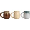 imageCreative CoOp Stoneware Mug with Whale Tail Handle and Small Dots Multicolor Set of 6