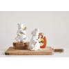 imageCreative CoOp White Bear Shaped Honey Pot with Lid ampamp Bamboo DipperBear