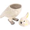 imageCreative CoOp White Ceramic Cockatoo Jar Yellow Medium