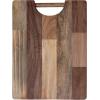 imageCreative CoOp Wood End Grain CheeseCutting Board with Handle Natural