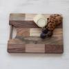 imageCreative CoOp Wood End Grain CheeseCutting Board with Handle Natural
