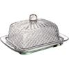 imageCreative CoOp Clear Embossed Rectangular Reclaimed Glass Butter Dish Medium