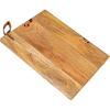 imageCreative CoOp Mango Wood CheeseCutting Board with Leather Handle Natural
