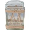 imageCreative CoOp Rattan Wrapped Glass Lid Jar 5quot L x 5quot W x 8quot H Multicolor