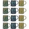 imageCreative CoOp Stoneware Mug with Dots Multicolor Set of 12