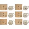 imageCreative CoOp Stoneware Mug with Wood Gift Box and Saying Set of 6