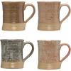 imageStoneware Mug with Reactive Glaze Finish Set of 4 ColorsEach one Will Vary