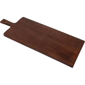 imageCreative CoOp Mango Wood CheeseCutting Board with Handle Walnut Finish