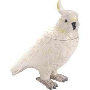 imageCreative CoOp White Ceramic Cockatoo Jar Yellow Medium