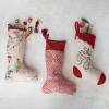 imageCreative CoOp 20quot H Cotton Printed Stocking wEmbroidery Multi Color