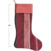 imageCreative CoOp 20quot H Woven Recycled Cotton Stocking wStripes Multi Color