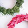 imageCreative CoOp 22quot Round Dried Natural Buri Palm Leaf Wreath Red