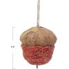 imageCreative CoOp 512quotH Cornhusk Acorn Ornament Orange
