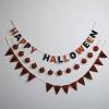 imageCreative CoOp 72quotL Handmade Wool Felt Pennant Banner quotHappy Halloweenquot Orange Color ampamp Black
