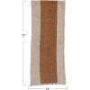imageCreative CoOp 72quotL x 14quotW Cotton ampamp Linen Table Runner w Stripe ampamp Fringe Natural ampamp Brown