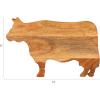 imageCreative CoOp Acacia Wood Cow Shaped CheeseCutting Board Natural