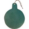 imageCreative CoOp Aqua Round Stoneware Cheese Board with Leather Tie Large
