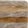 imageCreative CoOp Beige Marble and Mango Wood Cheese Board with Stripes Large