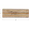 imageCreative CoOp Beige Marble and Mango Wood Cheese Board with Stripes Large