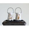 imageCreative CoOp Ceramic Ghost Lantern with Metal Handle White 2 Styles
