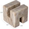 imageCreative CoOp Contemporary Marble Cookbook Stand WhiteBeige