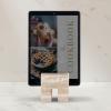 imageCreative CoOp Contemporary Marble Cookbook Stand WhiteBeige