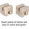 imageCreative CoOp Contemporary Marble Cookbook Stand WhiteBeige