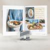 imageCreative CoOp Contemporary Marble Cookbook Stand WhiteGrey
