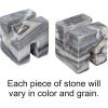imageCreative CoOp Contemporary Marble Cookbook Stand WhiteGrey