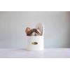 imageCreative CoOp DF2516 Oval Metal Lid Bread Box OffWhite