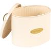 imageCreative CoOp DF2516 Oval Metal Lid Bread Box OffWhite