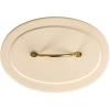 imageCreative CoOp DF2516 Oval Metal Lid Bread Box OffWhite
