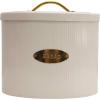 imageCreative CoOp DF2516 Oval Metal Lid Bread Box OffWhite