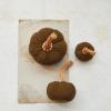 imageCreative CoOp Large Flocked Resin Pumpkin with Stone Powder Brown