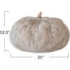 imageCreative CoOp Large Vintage Cotton Canvas Pumpkin with Mango Wood Stem Natural
