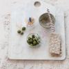 imageCreative CoOp Mango Wood CheeseCutting Board with Handle Whitewashed