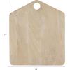 imageCreative CoOp Mango Wood CheeseCutting Board with Handle Whitewashed
