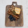 imageCreative CoOp Mango Wood CheeseCutting Board with Heart Shaped Handle Natural