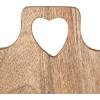imageCreative CoOp Mango Wood CheeseCutting Board with Heart Shaped Handle Natural