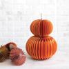 imageCreative CoOp Paper Folding Honeycomb Pumpkin with Twig Stem Orange