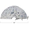 imageCreative CoOp Round Quilted Cotton Patchwork Floral Tree Skirt White and Blue