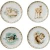imageCreative CoOp Stoneware Plate with Animal and Floral Edge Multicolor Set of 4Multicolor