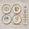 imageCreative CoOp Stoneware Plate with Animal and Floral Edge Multicolor Set of 4Multicolor