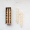 imageCreative CoOp Unscented Acorn Shaped Taper Candles in Box Ivory Set of 2