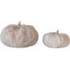 imageCreative CoOp Vintage Cotton Canvas Pumpkin with Mango Wood Stem Natural