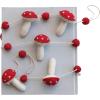 imageCreative CoOp Wool Felt Mushrooms and Pom Poms Garland Red and White
